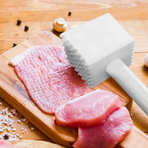 Zmäkčovač mäsa - štvorcový - biely - Image 2