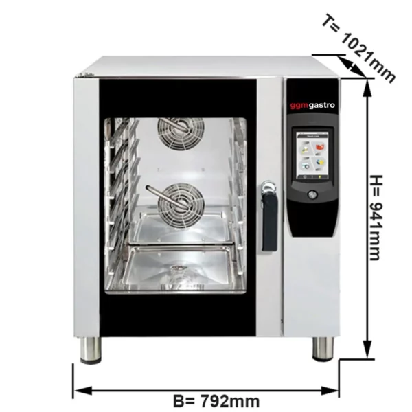 Pekársky konvektomat - Touch - 6 x EN 60x40 - s umývacím systémom