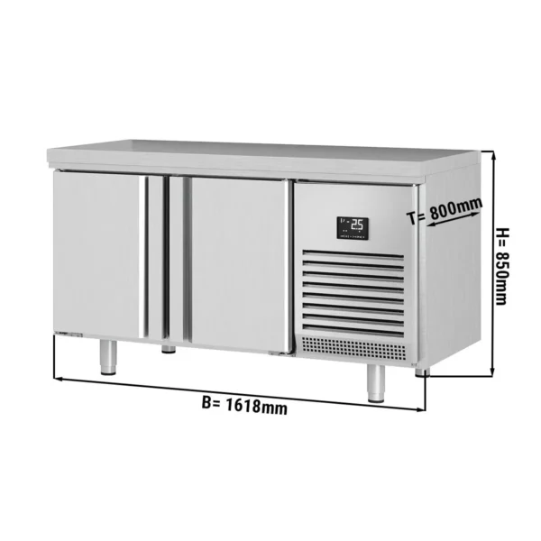 Pekársky mraziaci stôl Premium PLUS - 1618x800mm - s 2 dverami