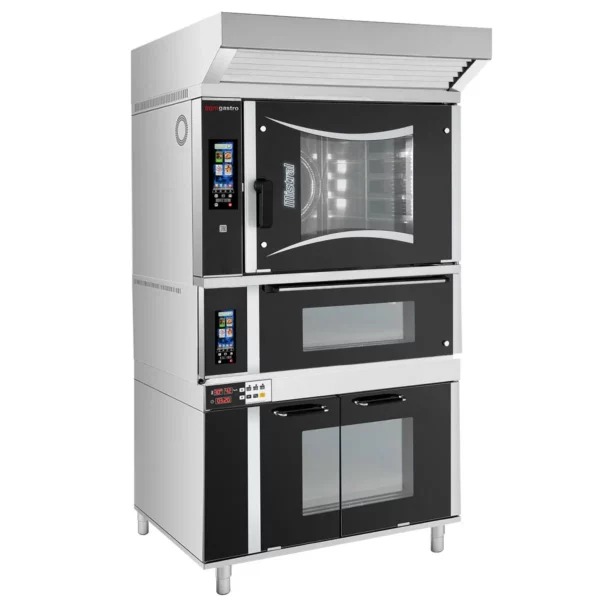 Pekársky kombinovaný konvektomat - dotykový - 6x EN 60x40 - vrátane pece na pizzu, digestora a kysnutia - Image 3