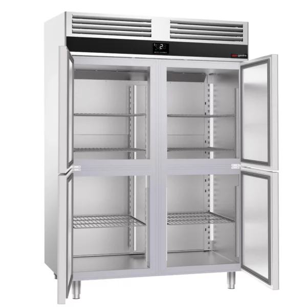 Chladnička PREMIUM - GN 2/1 - 1400 litrov - so 4 nerezovými polovičnými dverami - Image 5