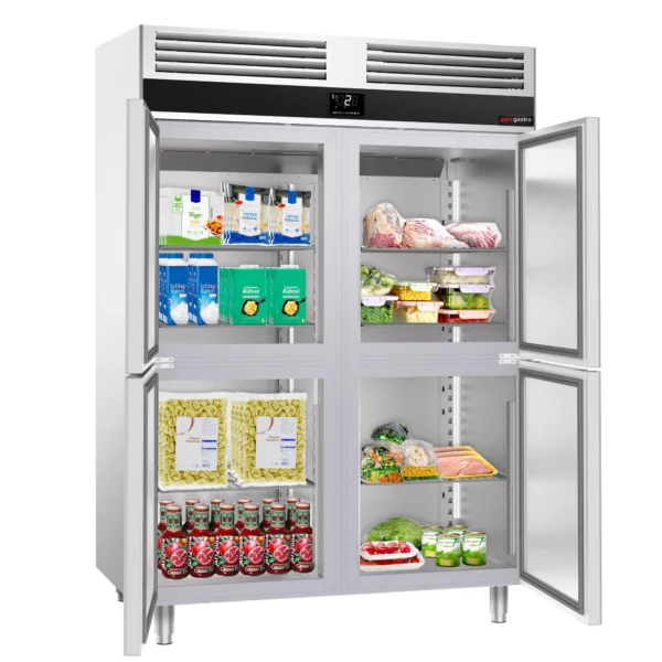 Chladnička PREMIUM - GN 2/1 - 1400 litrov - so 4 nerezovými polovičnými dverami - Image 6