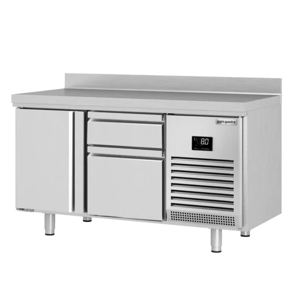 Chladiaci stôl PREMIUM PLUS - 1468x700 mm - s 1 dvierkami a 2 zásuvkami a so zadným krytom - Image 6