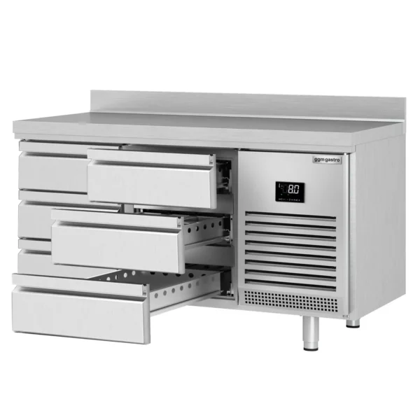 Chladiaci stôl PREMIUM PLUS - 1468x700 mm - 6 zásuviek a zásuvka - Image 8