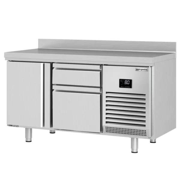 Chladiaci stôl PREMIUM PLUS - 1468x700 mm - s 1 dvierkami a 2 zásuvkami a so zadným krytom - Image 9