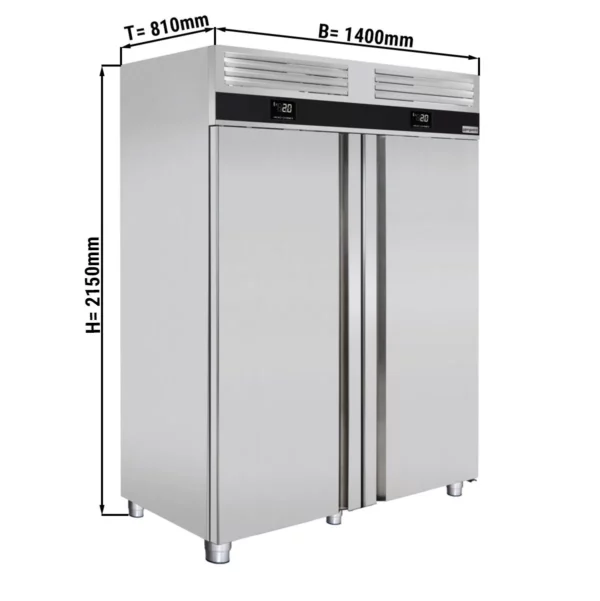 Kombinácia chladničky a mrazničky PREMIUM-GN 2/1 - 1400 litrov - 2 dvere