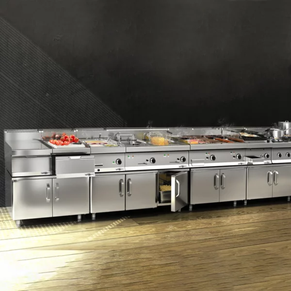 Plynový lávový gril (5,3 kW) - sklopný grilový rošt - vr. spodného dielu s 1 dverami - Image 8
