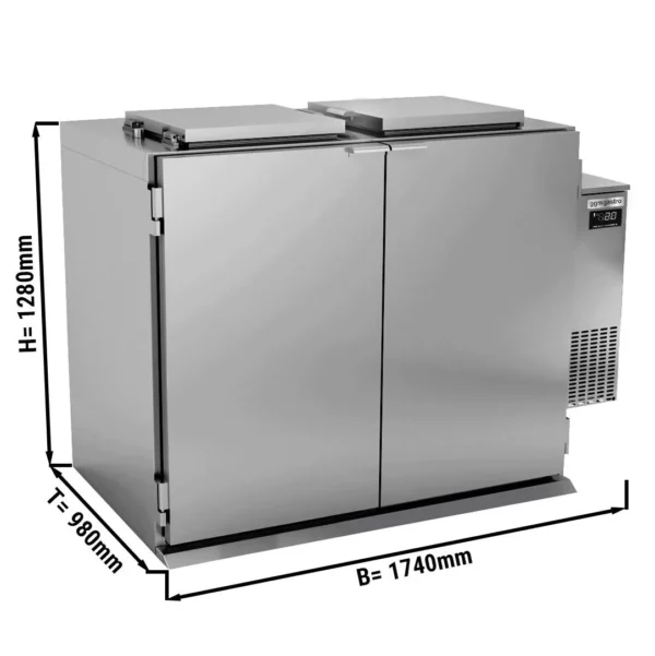 Mokrý chladič odpadu - 2x 120 alebo 1x 240 litrov - jednotka vpravo - Image 3