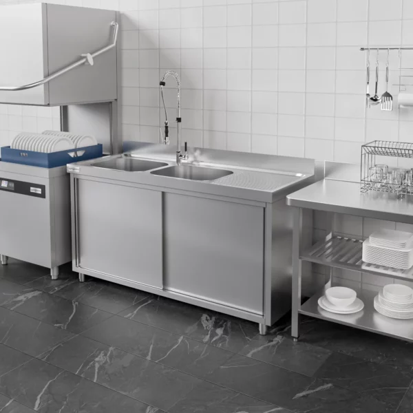 Drezová skrinka ECO - 1600x700mm - s 2 umývadlami vľavo - Image 7
