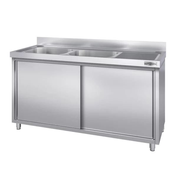 Drezová skrinka PREMIUM - 1800x600mm - s 2 umývadlami vľavo - Image 3