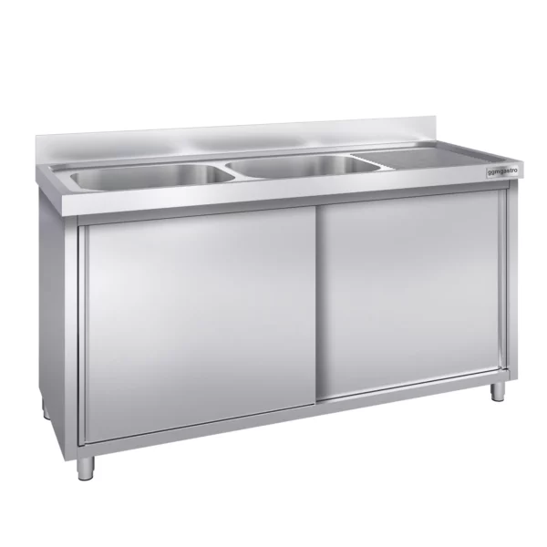Drezová skrinka PREMIUM - 1800x600mm - s 2 umývadlami vľavo - Image 6