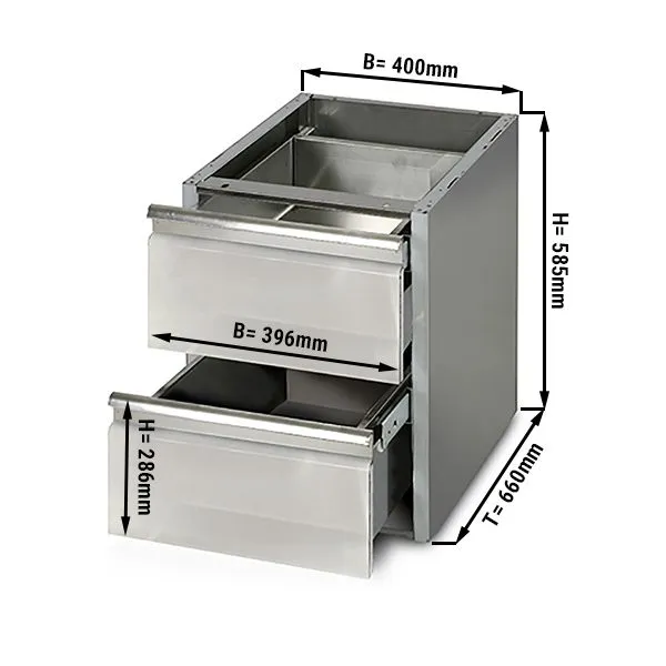 Zásuvkový blok s 2 zásuvkami PREMIUM - modul spodnej konštrukcie 400x660mm