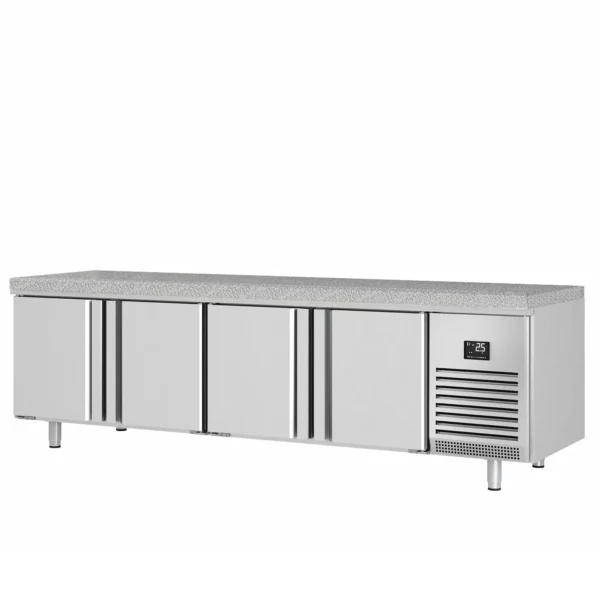 Pekársky chladiaci stôl PREMIUM PLUS - 2752x800mm - 4 dvierka a žulová pracovná doska - Image 10