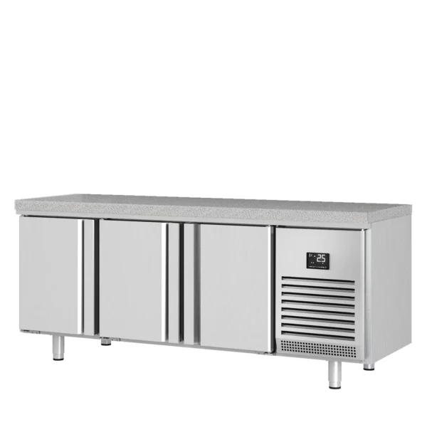 Pekársky mraziaci stôl Premium PLUS - 2185 x 800 mm - s 3 dverami a žulovou pracovnou doskou - Image 6