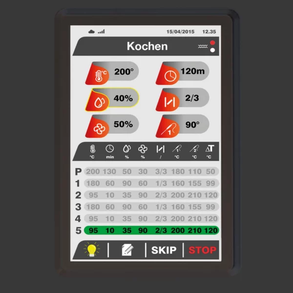 Pekársky konvektomat - Touch - 6 x EN 60x40 - s umývacím systémom - Image 9