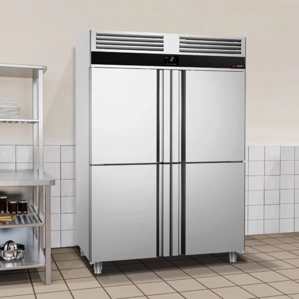 Chladnička PREMIUM - GN 2/1 - 1400 litrov - so 4 nerezovými polovičnými dverami - Image 3