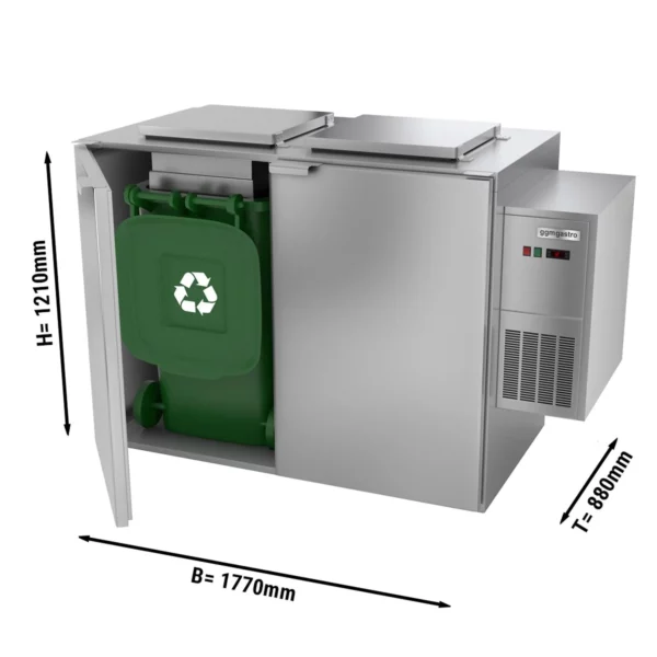Mokrý - chladič odpadu 2x 120 alebo 1x 240 litrov - jednotka vpravo - Image 6