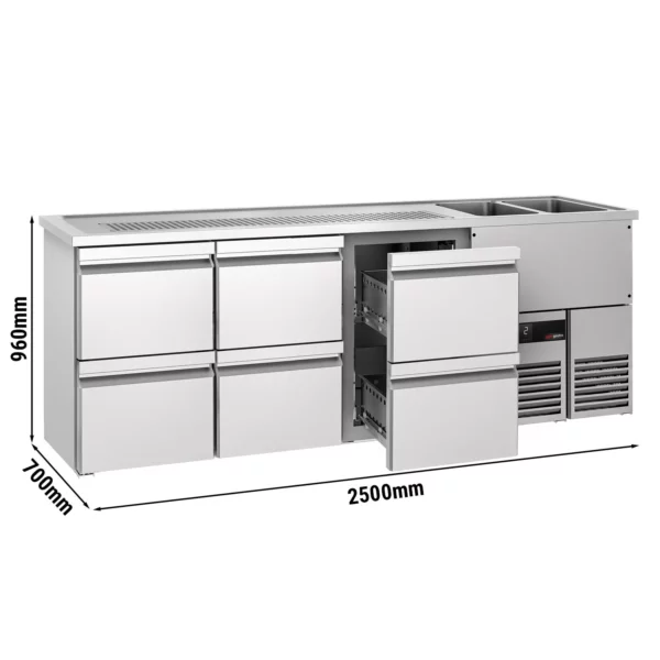 Pivný bar PREMIUM - 2500x700mm - 6 zásuviek