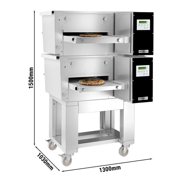 (2 kusy) plynová priebežná rúra - 1300x1000mm - digitálna - šírka pásma: 400mm - vrátane základného rámu