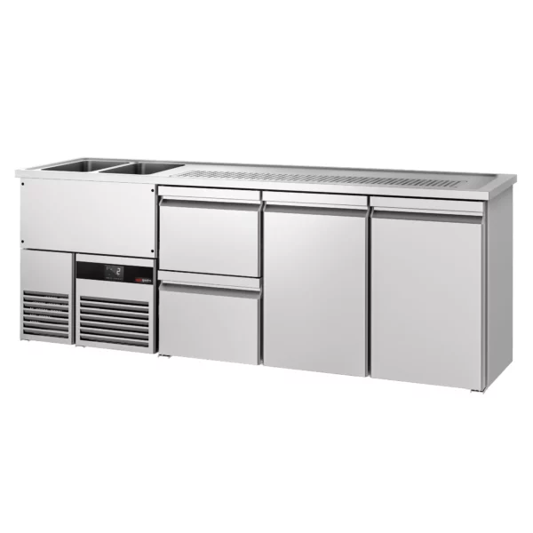 Pivný bar PREMİUM - 2500x700mm - 2 dvierka s 2 zásuvkami - Image 4