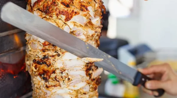 Nôž na kebab s červenou plastovou rukoväťou - Image 3