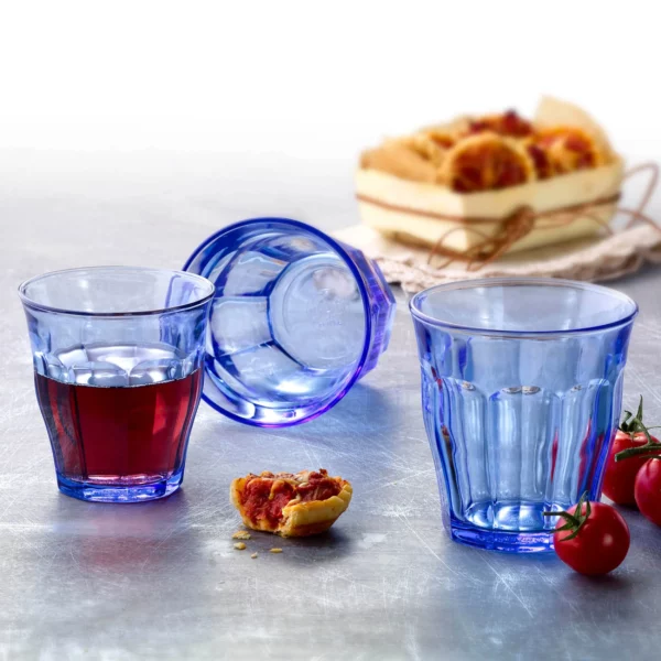 (12 kusov) Duralex univerzálne nápojové sklo - PICARDIE - 310 ml - modro-transparentné - Image 3