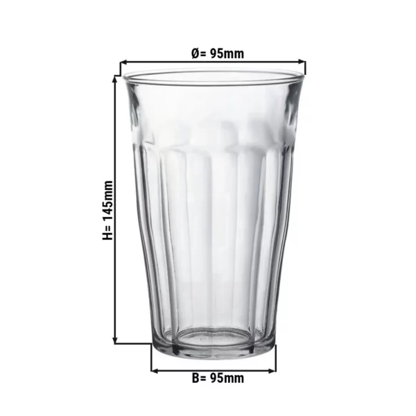 (6 kusov) Duralex univerzálne nápojové sklo - PICARDIE - 500 ml - transparentné - Image 3