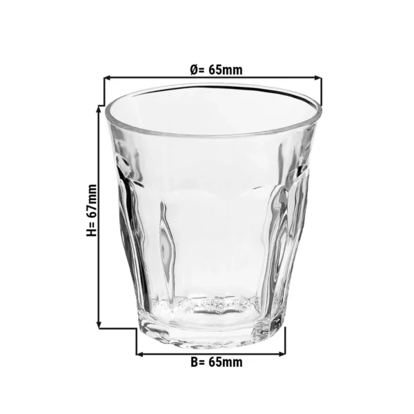 (12 kusov) Duralex univerzálne nápojové sklo - PICARDIE - 90 ml - transparentné - Image 3