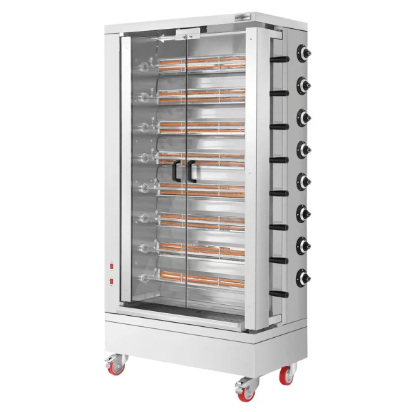 Elektrický gril na kurčatá ECO - 24kW - s 8 špízy pre 48 kurčiat - Image 2