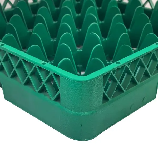 (6 kusov) sklenený košík - 500x500mm - 36 priehradok - zelený - Image 2