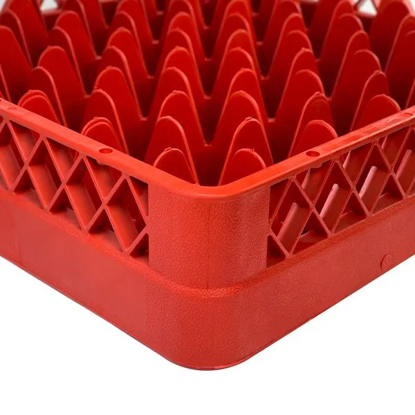 (6 kusov) sklenený košík - 500x500mm - 49 priehradiek - červený - Image 2