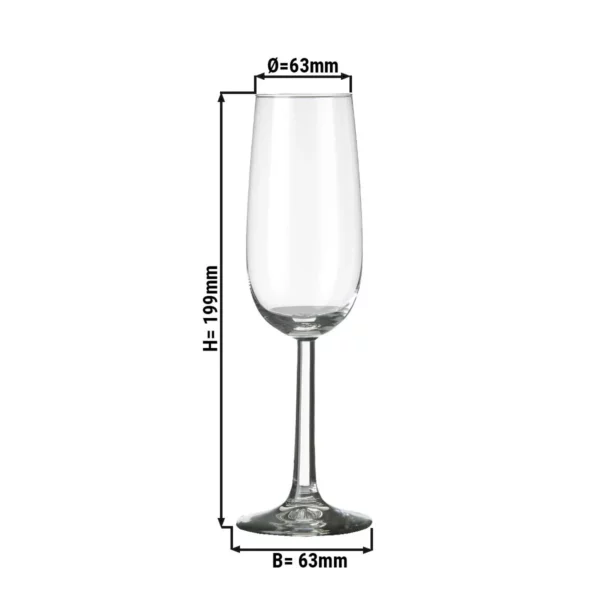 (12 kusov) pohár na šampanské - ESPRIT - 170 ml - priehľadný - Image 2