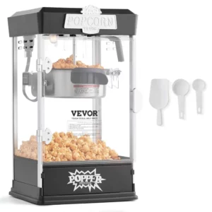 Výrobník popcornu, stolový výrobník popkornu, 480 W, 113 g, čierny