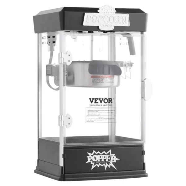 Výrobník popcornu, stolový výrobník popkornu, 480 W, 113 g, čierny - Image 3
