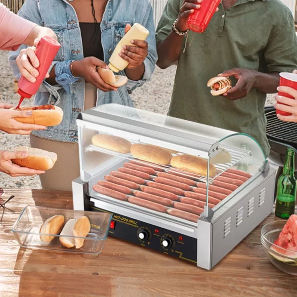 Elektrický gril na hotdog,  11 valčekov, 2,2 kW - Image 6
