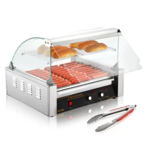 Elektrický gril na hotdog,  11 valčekov, 2,2 kW
