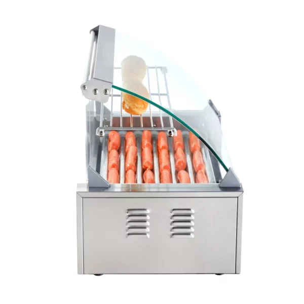 Elektrický gril na hotdog, valčekový gril na hotdog 7 valčekov, 1,4 kW - Image 4