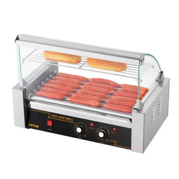 Elektrický gril na hotdog, valčekový gril na hotdog 7 valčekov, 1,4 kW - Image 3