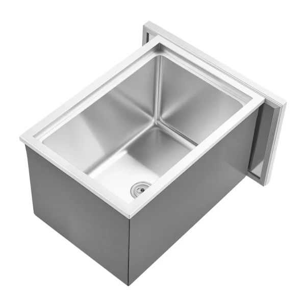 Nádoba na ľad,  (508 x 355 x 342 mm) z nehrdzavejúcej ocele, 30 l komerčné vkladacie chladiace boxy s vekom na vonkajšie použitie, vrátane sady odtokových rúrok, na studené víno a pivo – Obrázok 7
