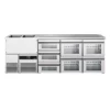 Pivný pult PREMIUM – 2500x700 mm – 7 zásuviek zo skla - Image 3