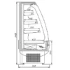 LED chladniaca polica – 900 mm, 3 police, s nočným závesom - Image 4