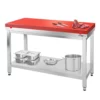 Pracovný stôl PREMIUM z nerezovej ocele – 1400x800mm, s antiblokovou podložkou - Image 6