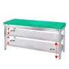 Pracovný stôl PREMIUM z nerezovej ocele – 1500x800mm, s antiblokovou podložkou - Image 4