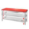 Pracovný stôl PREMIUM z nerezovej ocele – 1600x800mm, s antiblokovou podložkou - Image 5
