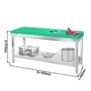 Pracovný stôl PREMIUM z nerezovej ocele – 1500x800mm, s antiblokovou podložkou
