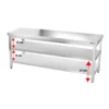 Nerezový pracovný pult premium – 1600x600mm, so základnou a medzipoličkou - Image 4