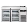 Pivný bar PREMIUM - 1550x700mm - 2 sklenené dvierka - Image 7