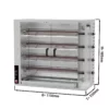 PREMIUM plynový gril – 4 ražne – 20 kurčiat – Š1150×H550×V980 mm