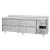 Chladiaci stôl ECO s lemom – 2200×700 mm, 8 zásuviek (KTS227AND#8S)