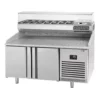 Chladiaci pult na pizzu premium plus – 1783x800mm, 2 dvierka, s vitrínou, 7x GN 1/4 - Image 2